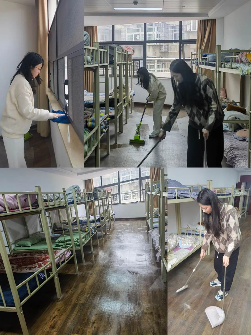 機關(guān)團支部組織志愿者開展“扮靚新宿舍，溫情暖人心”集中清掃活動